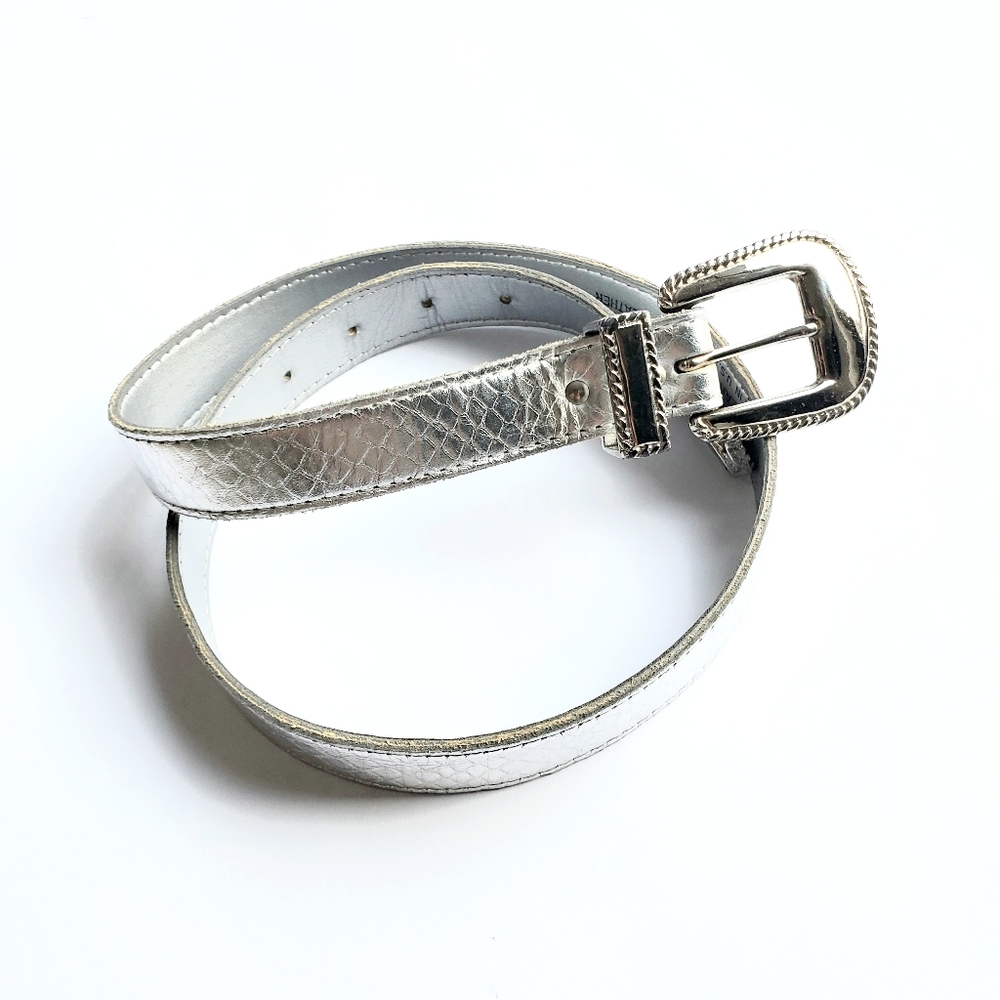 PEARL Silver Belt *Genuine Leather* Medium Belt